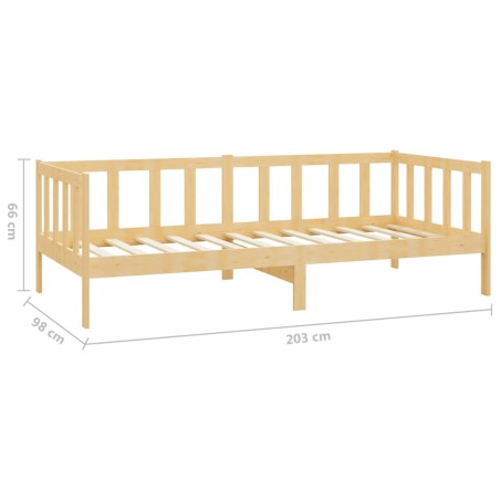 Lit de jour sans matelas avec tiroirs 90x200 cm bois pin massif