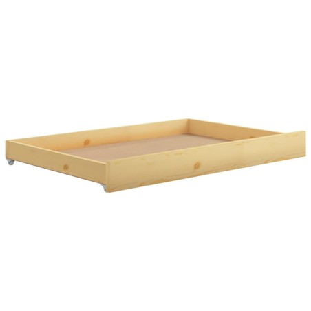 Lit coulissant sans matelas 2x(90x200) cm Bois de pin massif