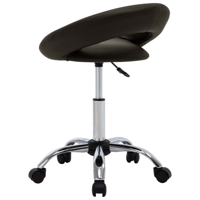 Chaise pivotante de salle à manger Marron Similicuir