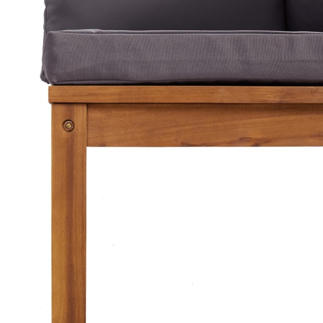 Salon de jardin 4 pcs avec coussin Bois d'acacia solide