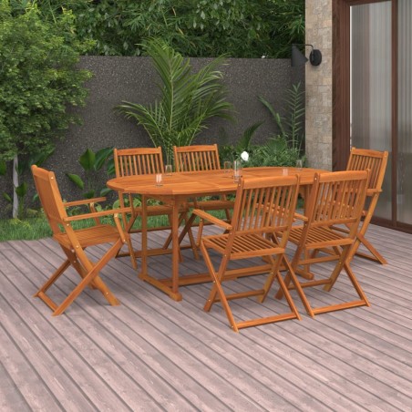 Ensemble à manger de jardin 7 pcs bois massif d'acacia