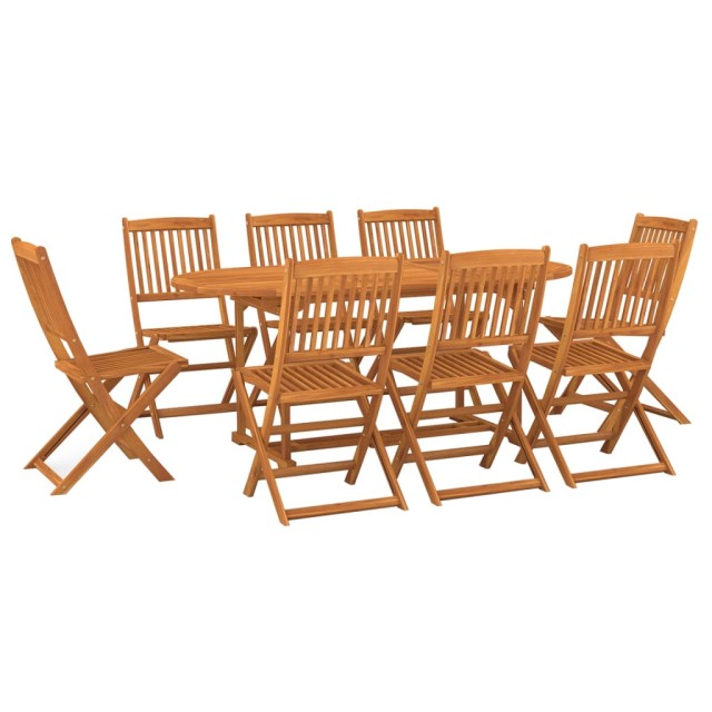 Ensemble à manger de jardin 9 pcs bois massif d'acacia