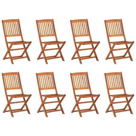 Ensemble à manger de jardin 9 pcs bois massif d'acacia