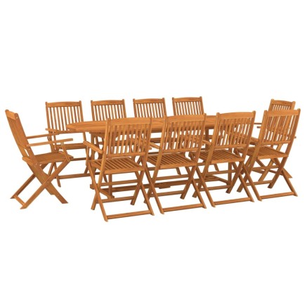 Ensemble à manger de jardin 11 pcs 220x90x75 cm bois d'acacia 2