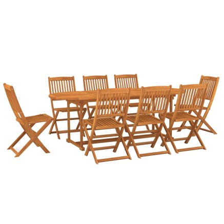Ensemble à manger de jardin 9 pcs 220x90x75 cm bois d'acacia 2