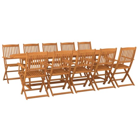 Ensemble à manger de jardin 11 pcs 280x90x75 cm bois d'acacia
