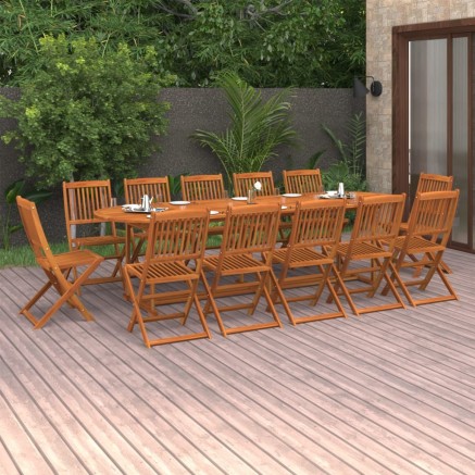 Ensemble à manger de jardin 13 pcs 280x90x75 cm bois d'acacia