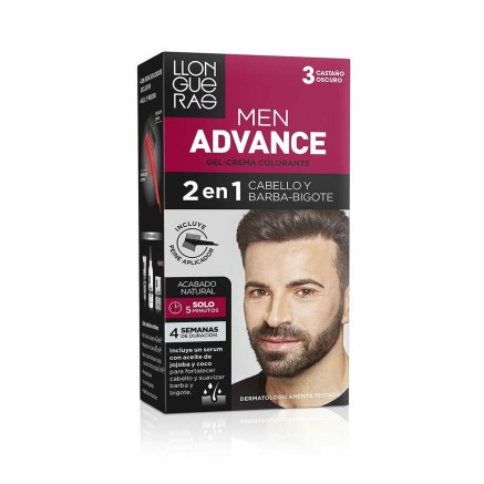 Crema Colorante Llongueras Men Advance Semipermanente 3 - Castaño Osc