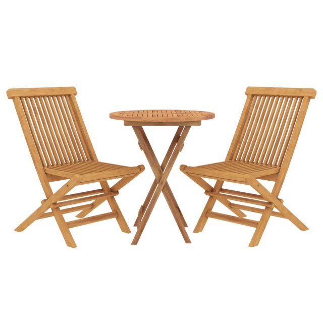Ensemble à manger de jardin 3 pcs Bois de teck massif