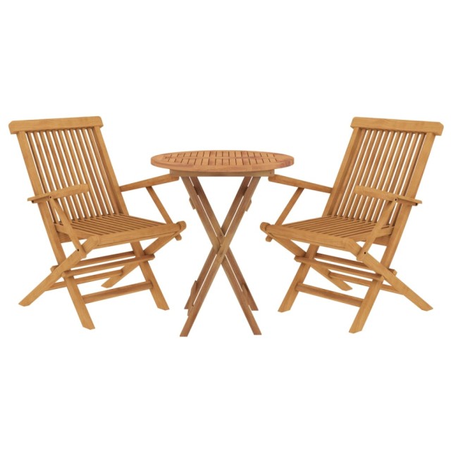 Ensemble à manger de jardin 3 pcs Bois de teck massif