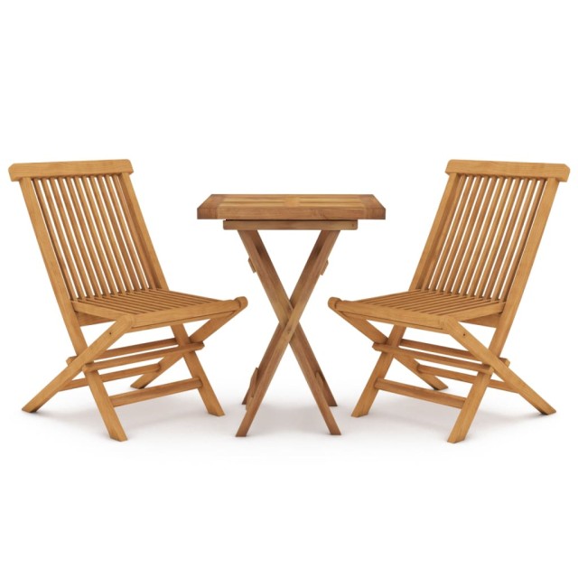 Ensemble à manger de jardin 3 pcs Bois de teck massif