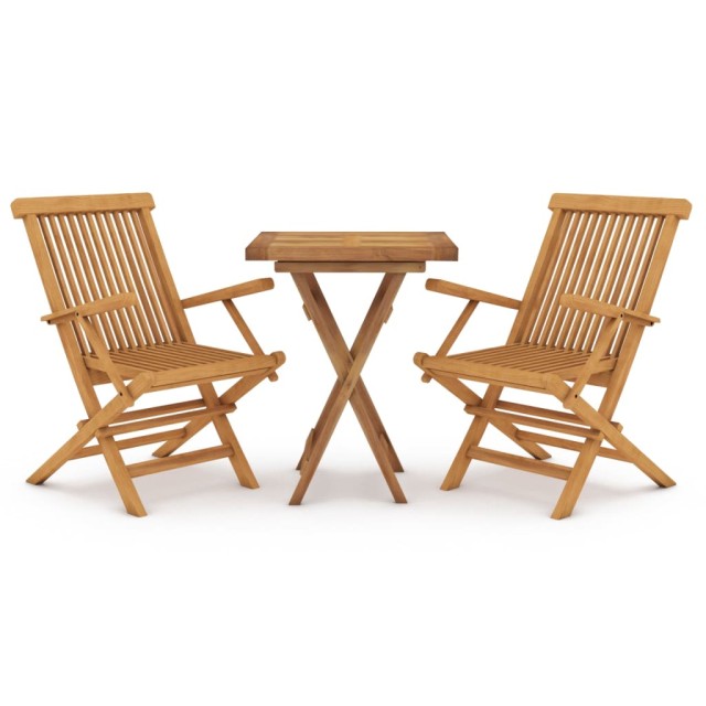 Ensemble à manger de jardin 3 pcs Bois de teck massif