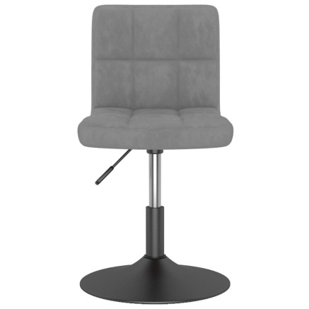 Chaise pivotante de salle à manger Gris clair Velours 2