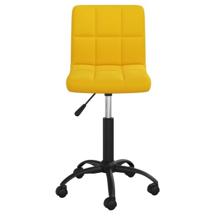 Chaise pivotante de salle à manger Jaune moutarde Velours 2