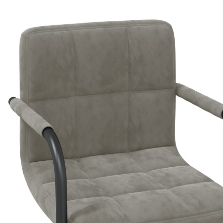 Chaise de salle à manger Gris clair Velours