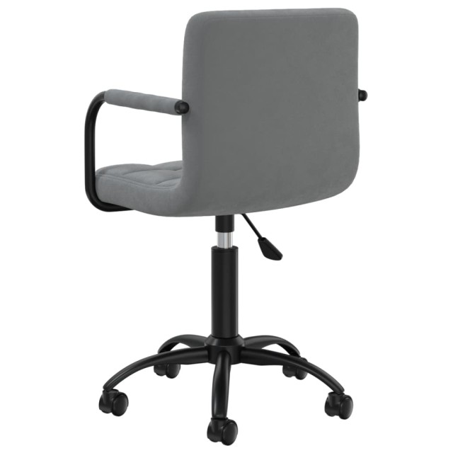 Chaises pivotantes à manger lot de 6 gris foncé velours