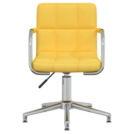 Chaise pivotante de salle à manger Jaune moutarde Tissu 2