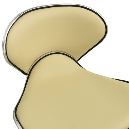 Chaise de bureau Crème Similicuir