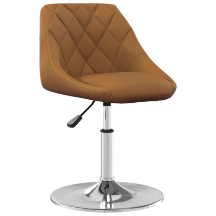 Chaises pivotantes à manger lot de 6 Marron Velours 2