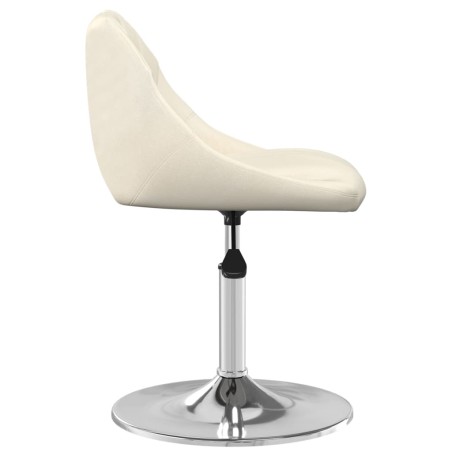 Chaises pivotantes à manger lot de 6 Crème Velours