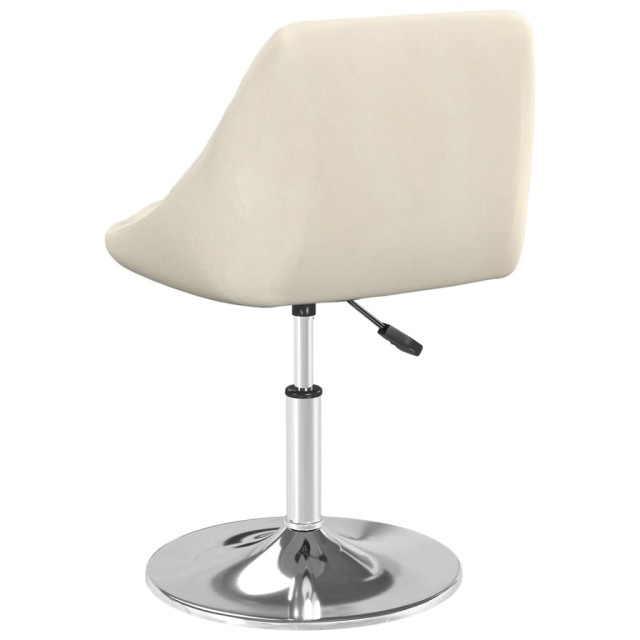 Chaises pivotantes à manger lot de 6 Crème Velours