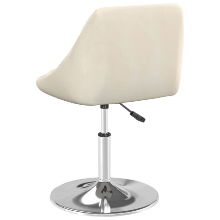 Chaises pivotantes à manger lot de 6 Crème Velours