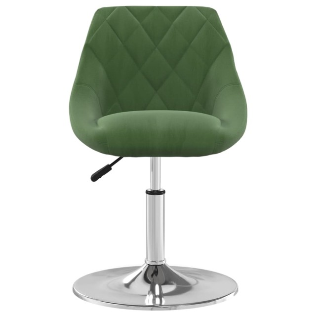 Chaises pivotantes à manger lot de 6 Vert foncé Velours