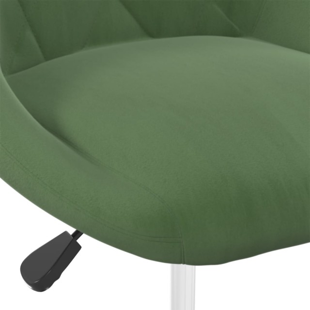Chaises pivotantes à manger lot de 6 Vert foncé Velours