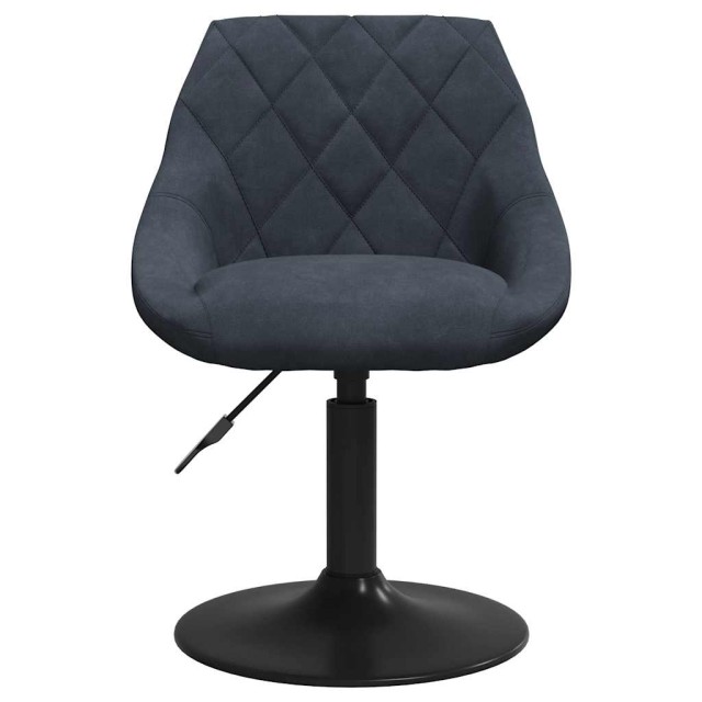 Chaises pivotantes à manger lot de 4 gris foncé velours