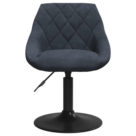 Chaises pivotantes à manger lot de 4 gris foncé velours