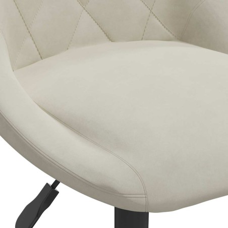 Chaises pivotantes à manger lot de 6 crème velours