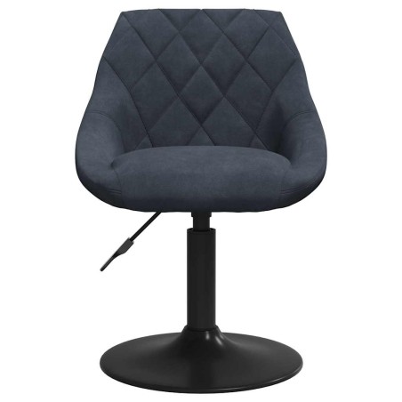 Chaises pivotantes à manger lot de 6 gris foncé velours