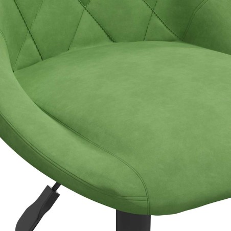 Chaise de salle à manger Vert clair Velours