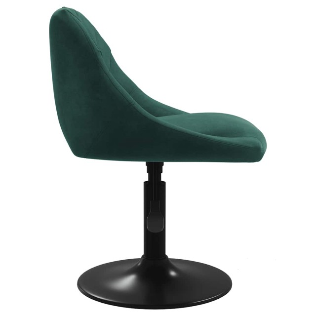 Chaise de salle à manger Vert foncé Velours