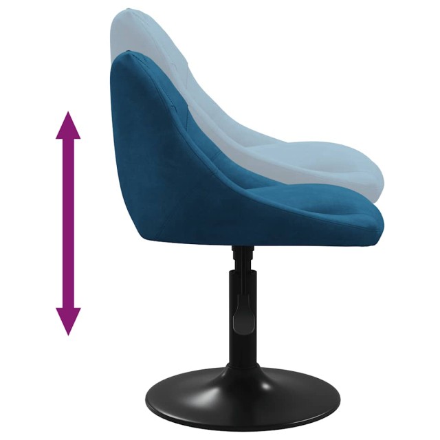 Chaise de salle à manger Bleu Velours