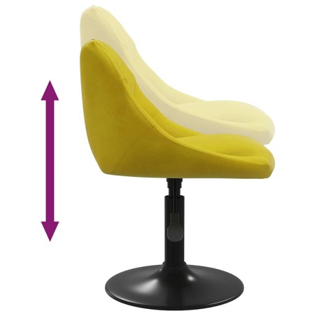 Chaise de salle à manger Jaune moutarde Velours