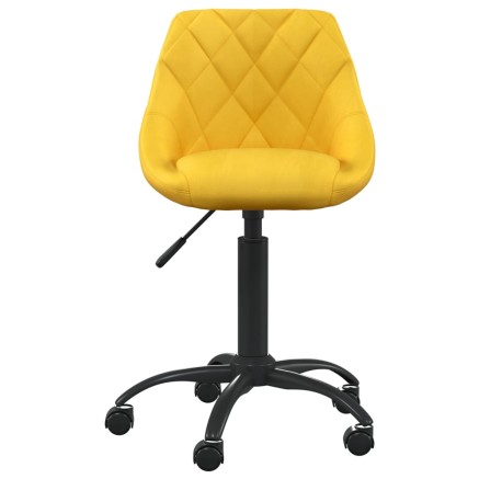 Chaise de bureau Jaune moutarde Velours 2