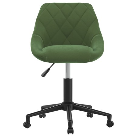 Chaise pivotante de salle à manger Vert foncé Velours