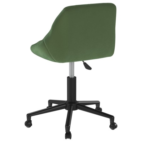 Chaise pivotante de salle à manger Vert foncé Velours