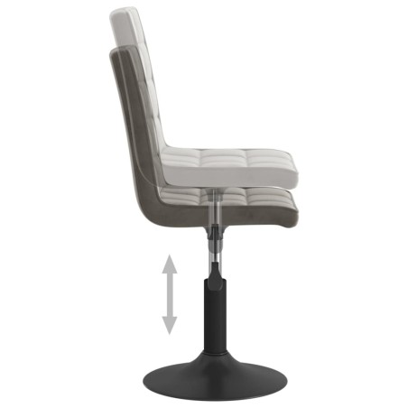 Chaises pivotantes à manger lot de 4 gris foncé velours