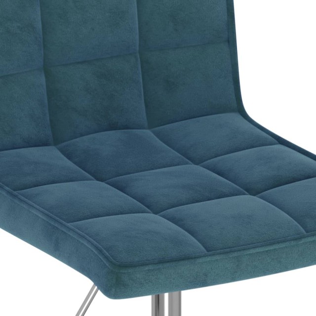 Chaises pivotantes à manger lot de 4 bleu velours