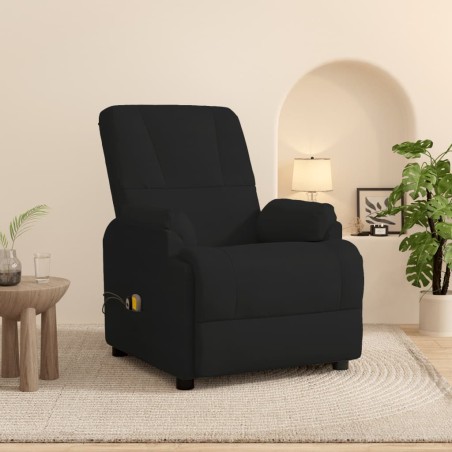 Fauteuil de massage noir similicuir daim