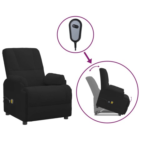 Fauteuil de massage noir similicuir daim