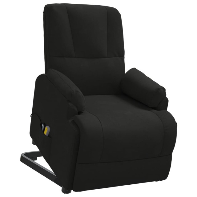 Fauteuil de massage noir similicuir daim