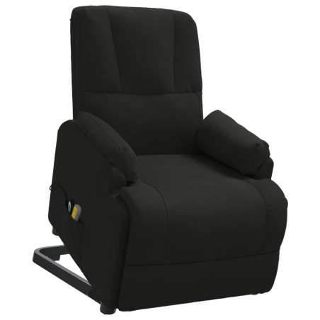 Fauteuil de massage noir similicuir daim