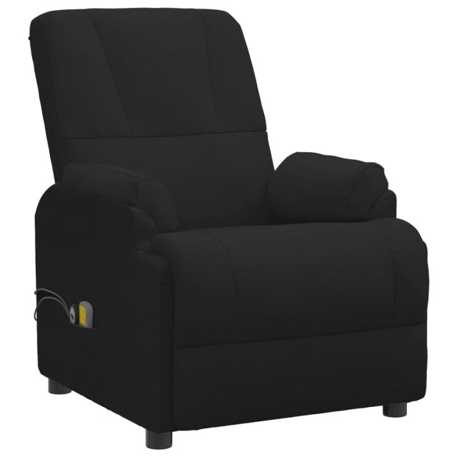 Fauteuil de massage noir similicuir daim