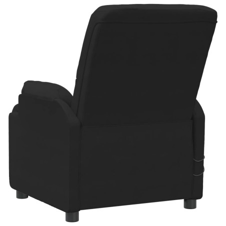 Fauteuil de massage noir similicuir daim