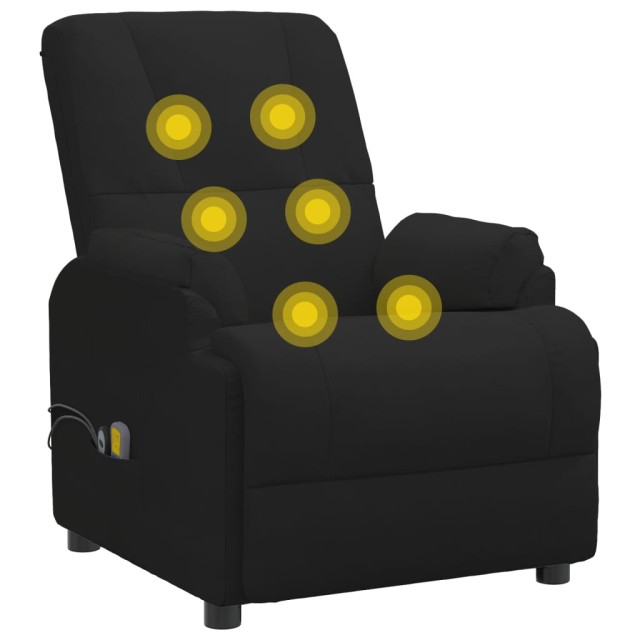Fauteuil de massage noir similicuir daim