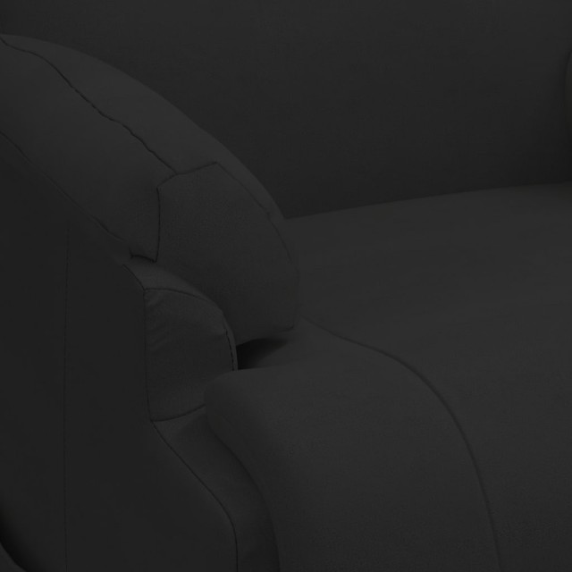 Fauteuil de massage noir similicuir daim