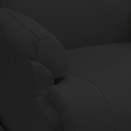 Fauteuil de massage noir similicuir daim